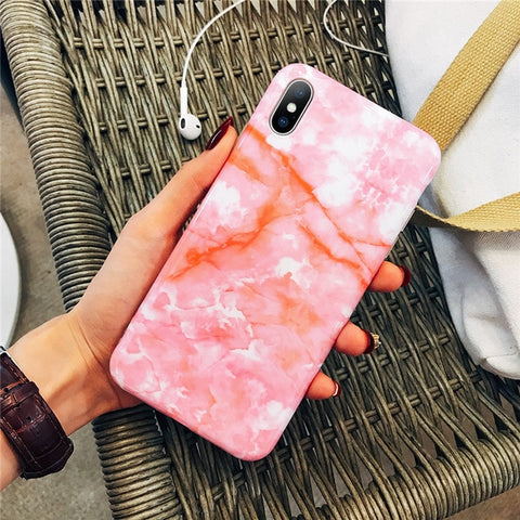 Moskado Phone Case For iPhone 6 6s 7 8 Plus Luxury Glossy Granite Stone Marble Texture Cover For iPhone 11 Pro X XS Max XR Shell