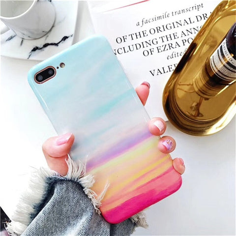 Moskado Phone Case For iPhone 6 6s 7 8 Plus Luxury Glossy Granite Stone Marble Texture Cover For iPhone 11 Pro X XS Max XR Shell