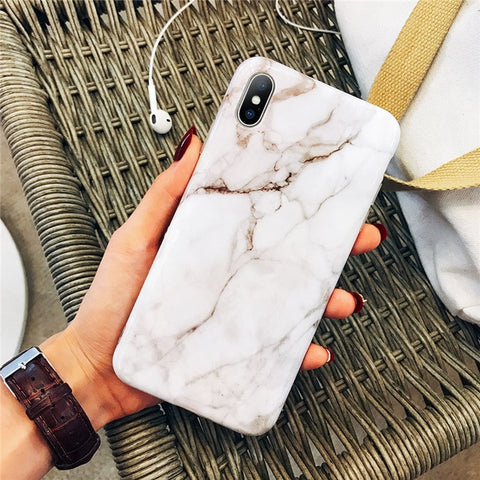 Moskado Phone Case For iPhone 6 6s 7 8 Plus Luxury Glossy Granite Stone Marble Texture Cover For iPhone 11 Pro X XS Max XR Shell