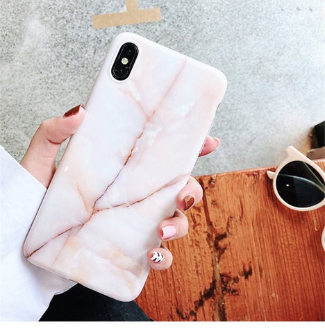Moskado Phone Case For iPhone 6 6s 7 8 Plus Luxury Glossy Granite Stone Marble Texture Cover For iPhone 11 Pro X XS Max XR Shell