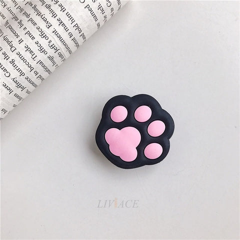 3D cartoon fold finger grip mobile phone holder for iphone samsung xiaomi huawei case cute silicone holder stand bracket