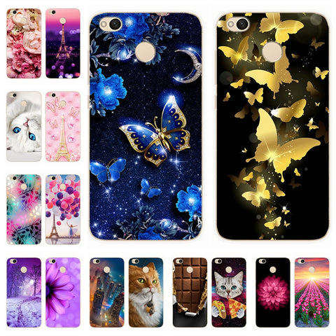 Silicone Cover For Xiaomi Redmi 4x Case 5.0' Printing Cute Animal Case for xm Xiomi Redmi 4x Cover Redmi 4 x Redmi4X Phone Cases