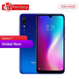 Global Rom Xiaomi Redmi 7 4GB RAM 64GB ROM Snapdragon 632 Octa Core 12MP Dual AI Camera Mobile Phone 4000mAh Large Battery