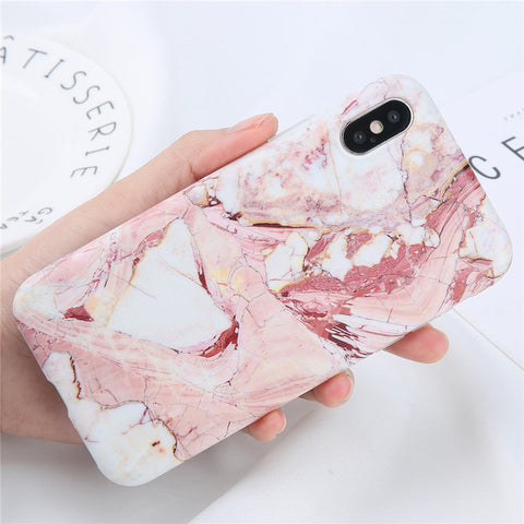 Moskado Phone Case For iPhone 6 6s 7 8 Plus Luxury Glossy Granite Stone Marble Texture Cover For iPhone 11 Pro X XS Max XR Shell