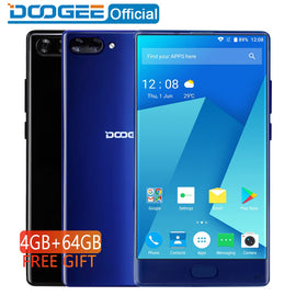 DOOGEE MIX 4GB+64GB bezel-less Smartphone Dual Camera 5.5'' AMOLED MTK Helio P25 Octa Core mobile phones