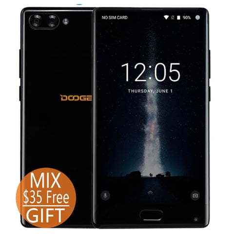 DOOGEE MIX 4GB+64GB bezel-less Smartphone Dual Camera 5.5'' AMOLED MTK Helio P25 Octa Core mobile phones