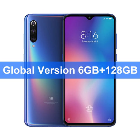 Global Version Xiaomi Mi 9 Mi9 6GB/64GB 6GB/128GB Mobile Phone Snapdragon 855 Octa Core 6.39" AMOLED Display 48MP AI Triple