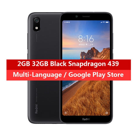 Global Version Xiaomi Redmi 7A 2GB 32GB Smartphone 5.45" HD Snapdargon 439 Octa Core 4000mAh Battery Long Standby Mobile Phone