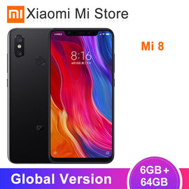 Global Version Xiaomi Mi8 6GB RAM 64GB ROM Mi 8 Snapdragon 845 Octa Core 6.21" 2248x1080 20MP Front Camera NFC Mobile Phone