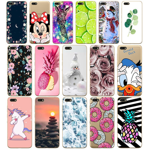 Silicone case For Huawei Honor 7A Case 5.45" inch Soft Phone Case Huawei Honor 7A 7 A DUA-L22 Russian Back Cover Coque bumper