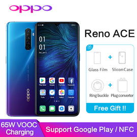 OPPO Reno Ace Support Google Play NFC Global ROM OTG  Type C 8GB 128GB 48.0MP 65W Super VOOC 90HZ GPS WIFI Mobile Smart Phone
