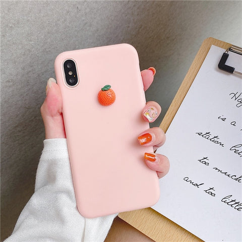 Cute Cover For Samsung galaxy J7 J8 J6 J5 J3 J4 J2 Pro Prime Core 2015 2016 2017 2018 Case 3D Fruit Peach Grape Silicone Cases