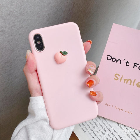 Cute Cover For Samsung galaxy J7 J8 J6 J5 J3 J4 J2 Pro Prime Core 2015 2016 2017 2018 Case 3D Fruit Peach Grape Silicone Cases