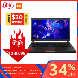 Original Xiaomi Mi Gaming Laptop 15.6 Inch Intel Core i7 Six-Core 16GB/i5 Quad Core 8GB SSD 256G+1TB Windows 10 WiFi BT 4.1 PC