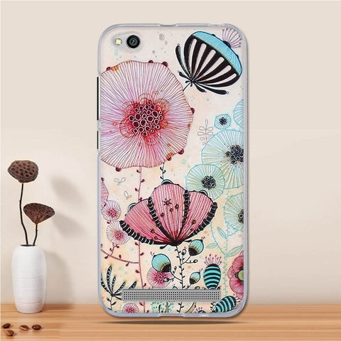 Case For Xiaomi Redmi 5A Case Cover Silicon Case For Xiaomi Redmi 5A Cover 3d Cat Flower Cartoon Fundas For xiaomi Redmi 5A Capa