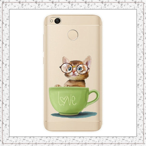 Silicone Cover For Xiaomi Redmi 4x Case 5.0' Printing Cute Animal Case for xm Xiomi Redmi 4x Cover Redmi 4 x Redmi4X Phone Cases