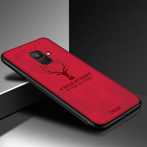 Deer Cloth Texture Phone Case For Samsung Galaxy A8 A6 J4 J6 Plus 2018 J5 J7 J3 2017 Note 9 8 S8 S9 S10 Plus S10e Business Cover