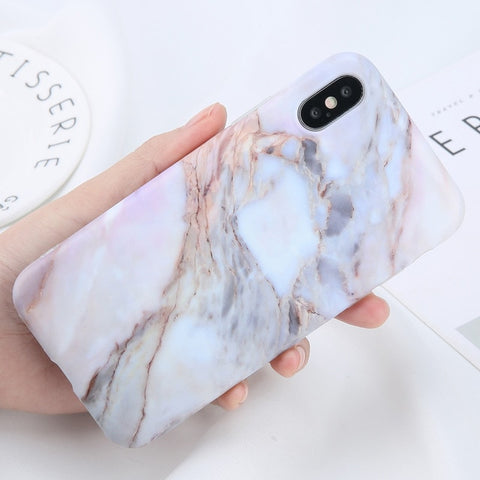 Moskado Phone Case For iPhone 6 6s 7 8 Plus Luxury Glossy Granite Stone Marble Texture Cover For iPhone 11 Pro X XS Max XR Shell